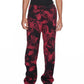CANINE heavy knit joggers RED