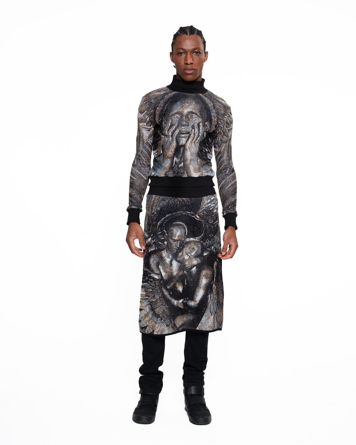 PROTECTOR fine knit midi skirt PATINA