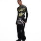 CANINE fine knit distressed turtleneck GREEN