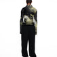 CANINE fine knit distressed turtleneck GREEN