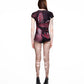 CANINE fine knit playsuit RED