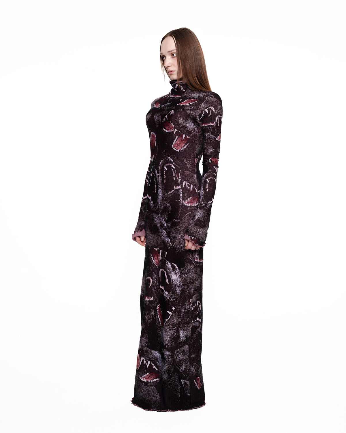 CANINE fine knit distressed gown