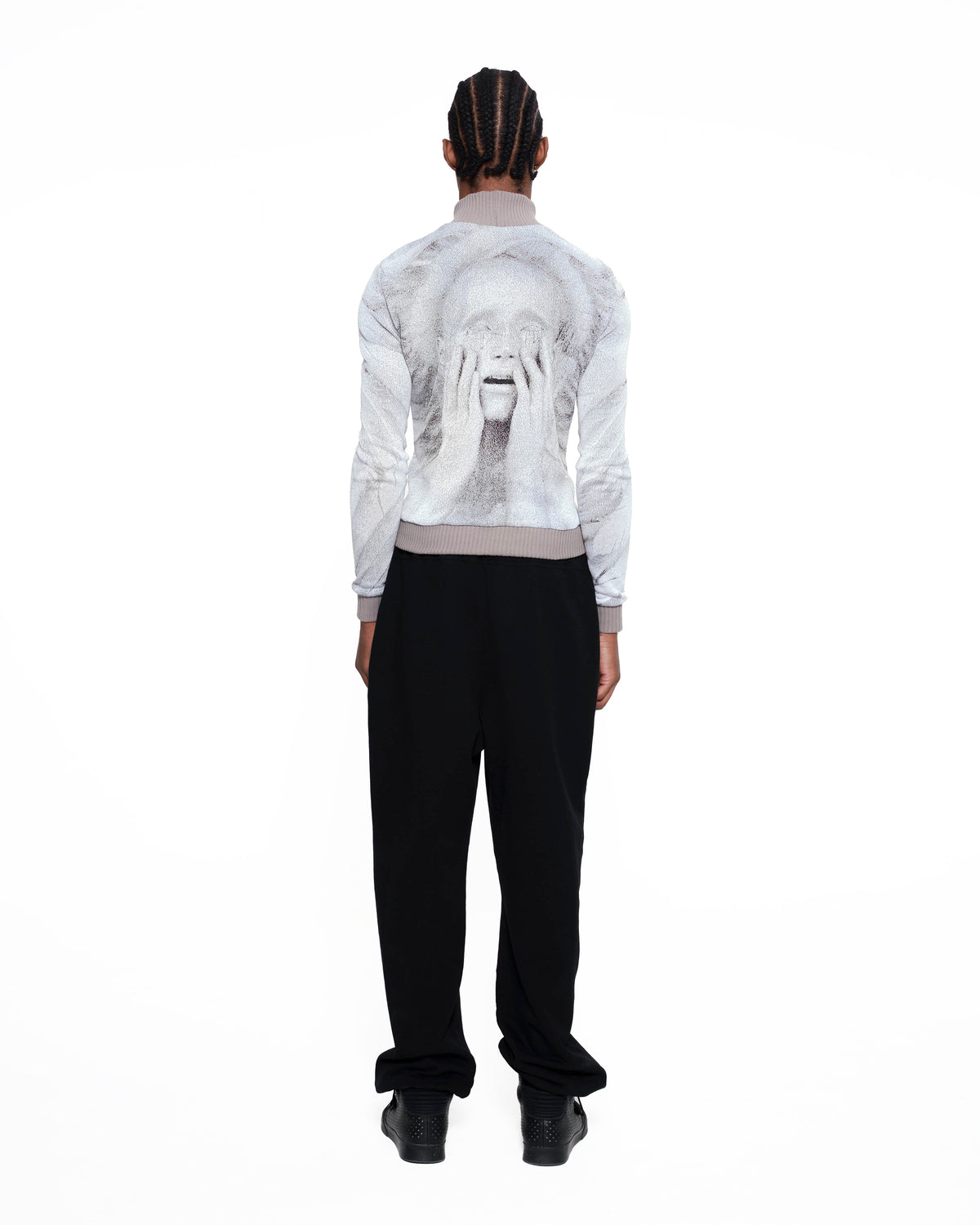 COVET fine knit turtleneck STONE