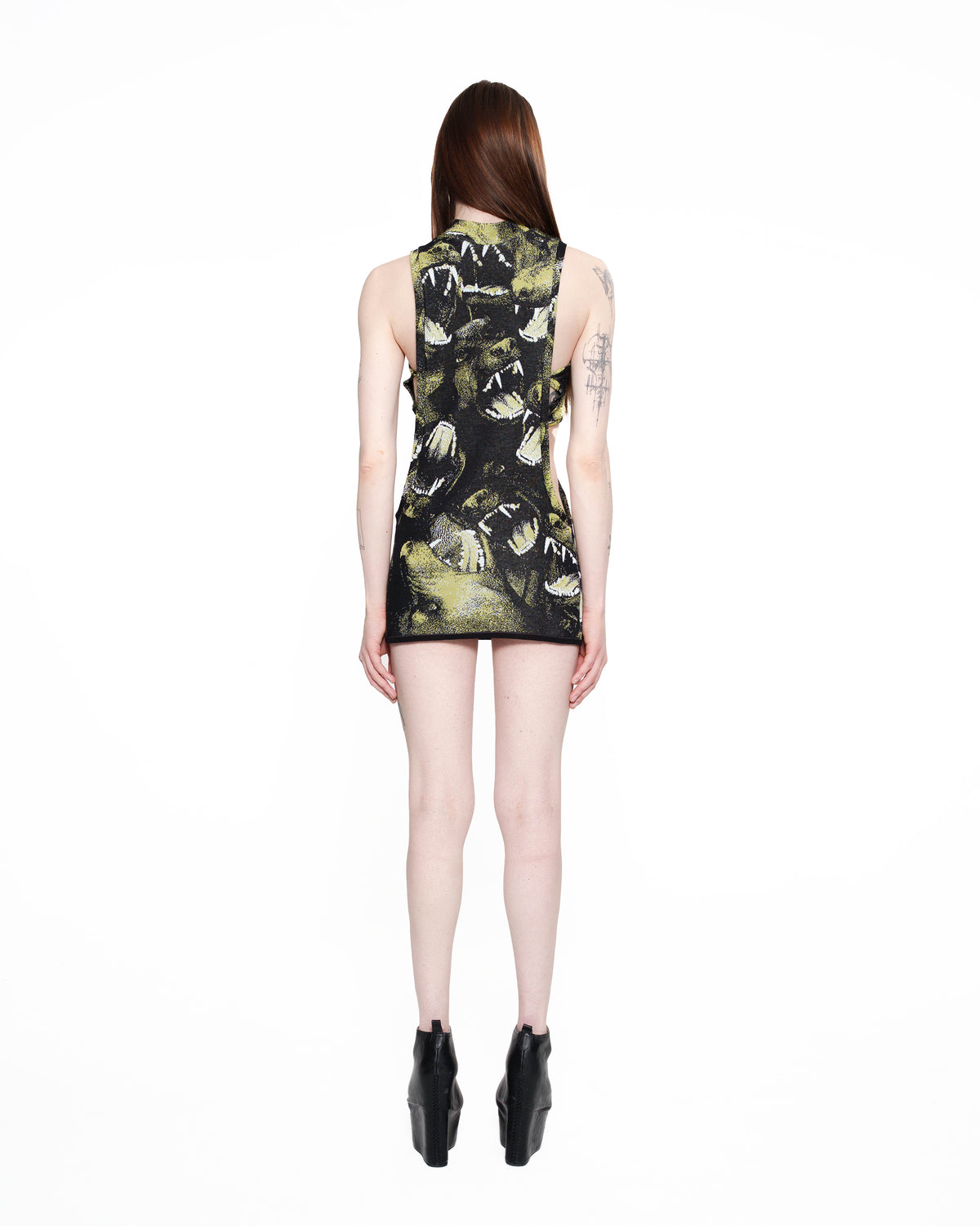 CANINE fine knit tank/dress GREEN