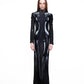 LATEX fine knit gown