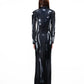 LATEX fine knit gown