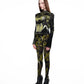 CANINE fine knit distressed turtleneck GREEN