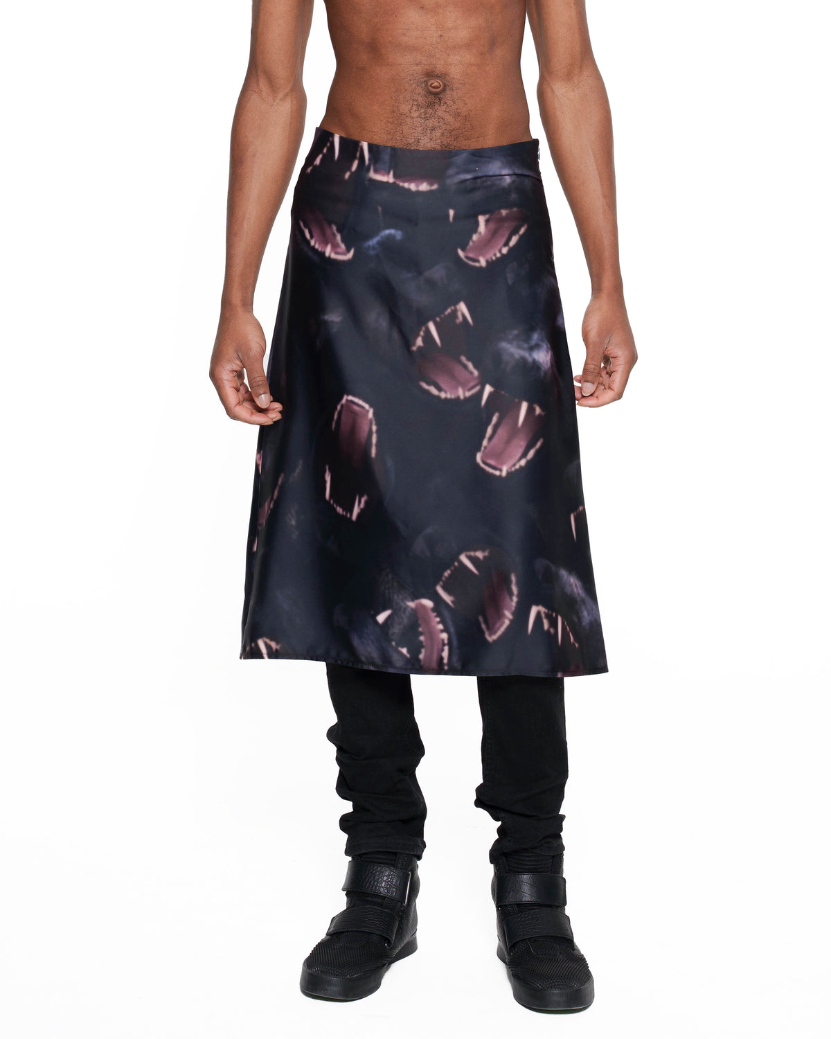 CANINE faux silk skirt