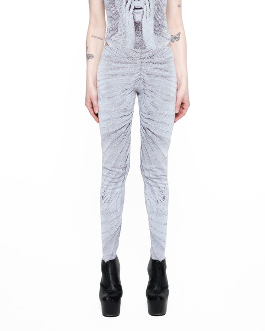 WING fine knit leggings STONE
