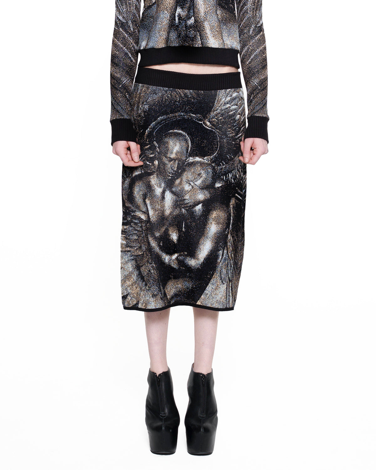 PROTECTOR fine knit midi skirt PATINA