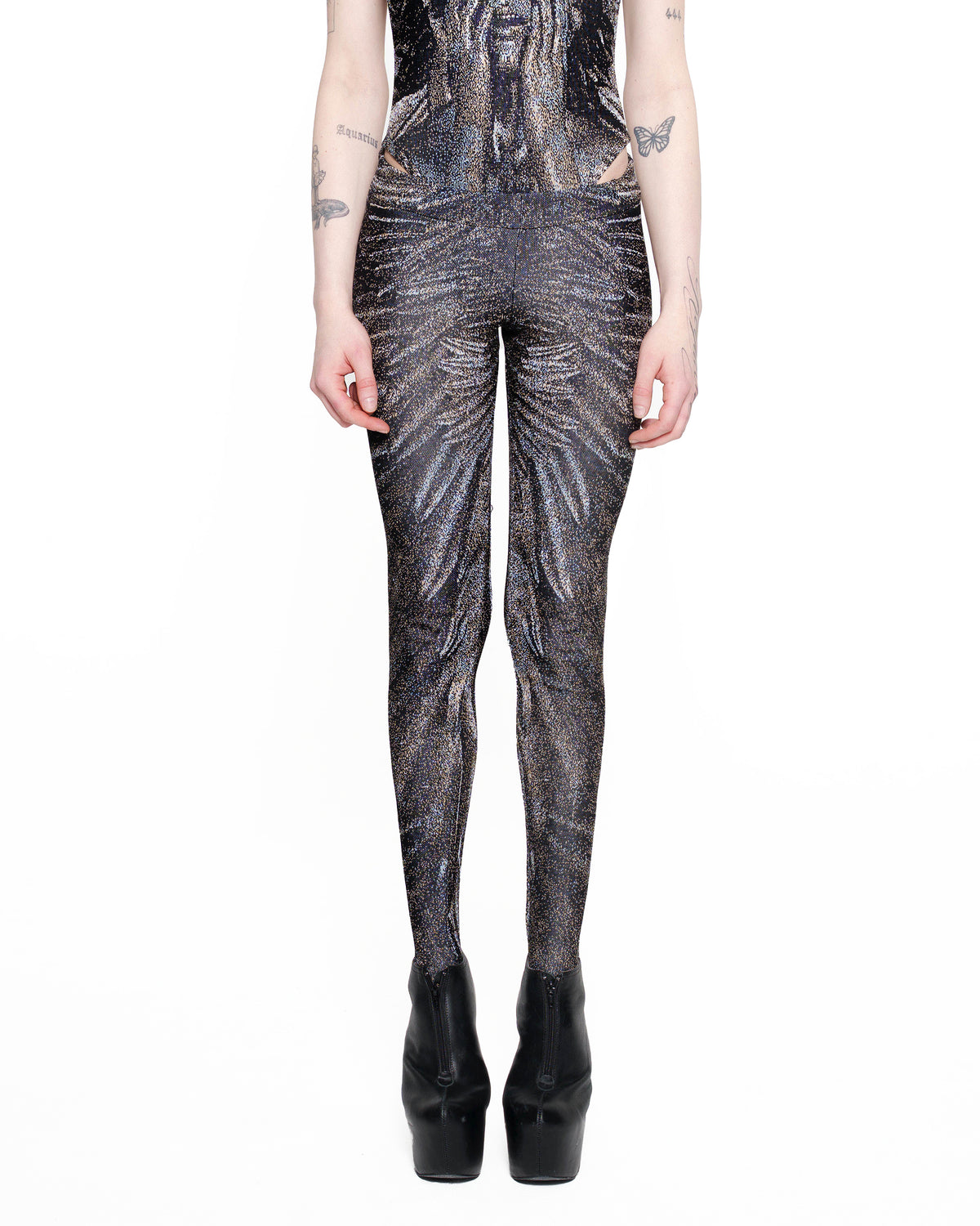 WING fine knit leggings PATINA