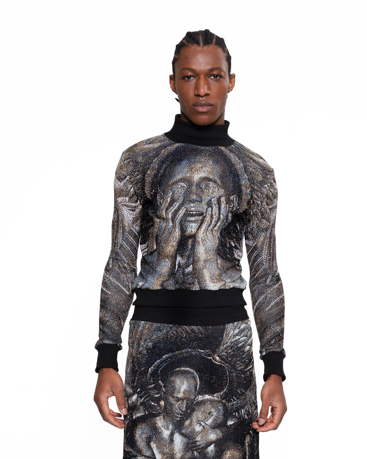 COVET fine knit turtleneck PATINA