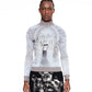 COVET fine knit turtleneck STONE