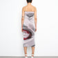 GAUGE fine knit tube dress white