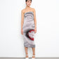 GAUGE fine knit tube dress white