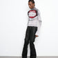 GAUGE distressed turtleneck white
