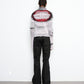 GAUGE distressed turtleneck white