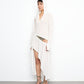 STUD detachable high low dress white
