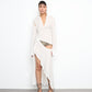 STUD detachable high low dress white