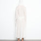STUD detachable high low dress white