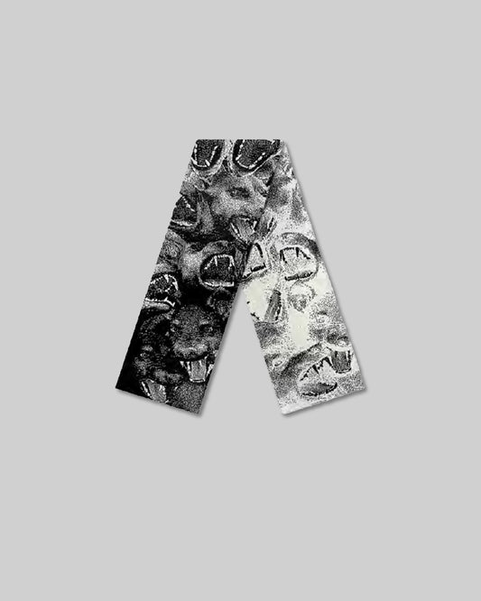 CANINE scarf BLACK/OFF-WHITE