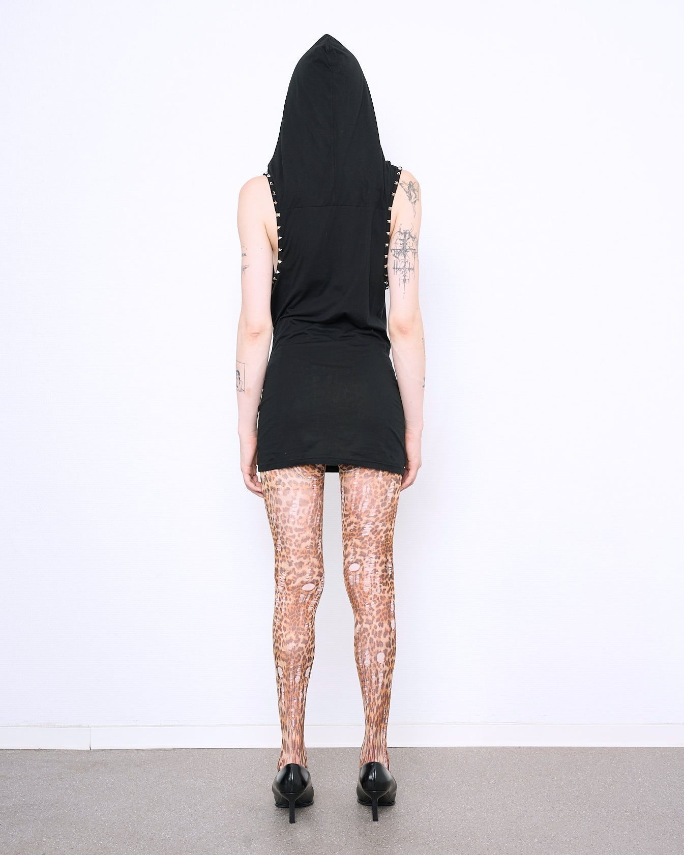 STUD hooded top black