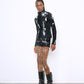 LATEX fine knit turtleneck