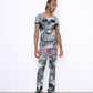 SKULL fine knit t-shirt