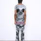 SKULL fine knit t-shirt