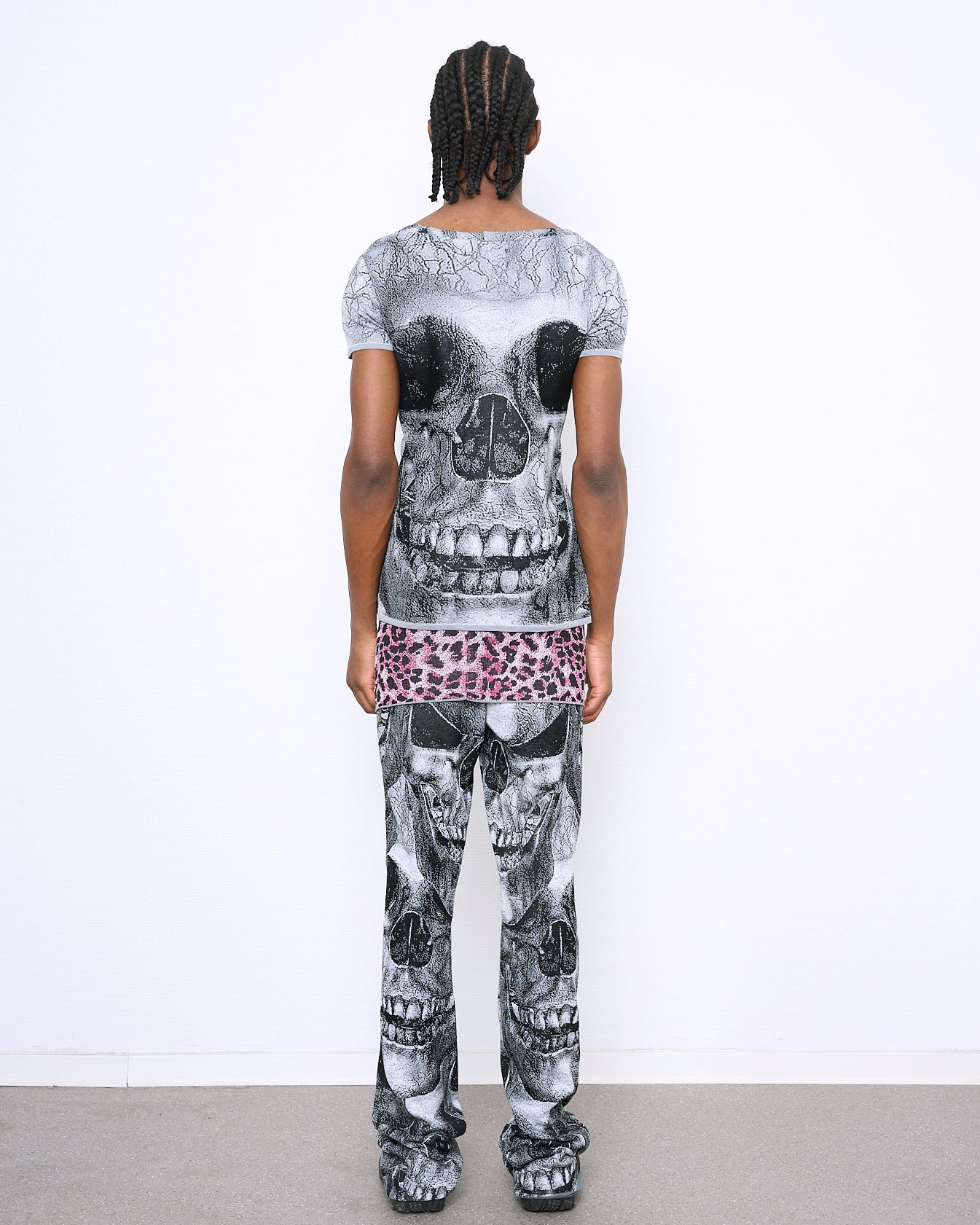 SKULL fine knit t-shirt