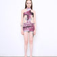 SKULL fine knit reversible cross dress
