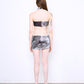 SKULL fine knit reversible cross dress