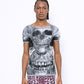 SKULL fine knit t-shirt