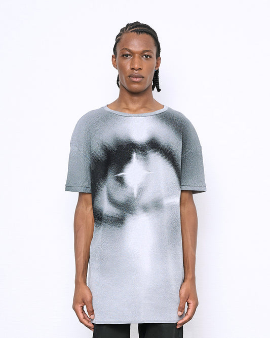 FLARE fine knit t-shirt