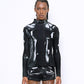 LATEX fine knit turtleneck