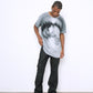 FLARE fine knit t-shirt