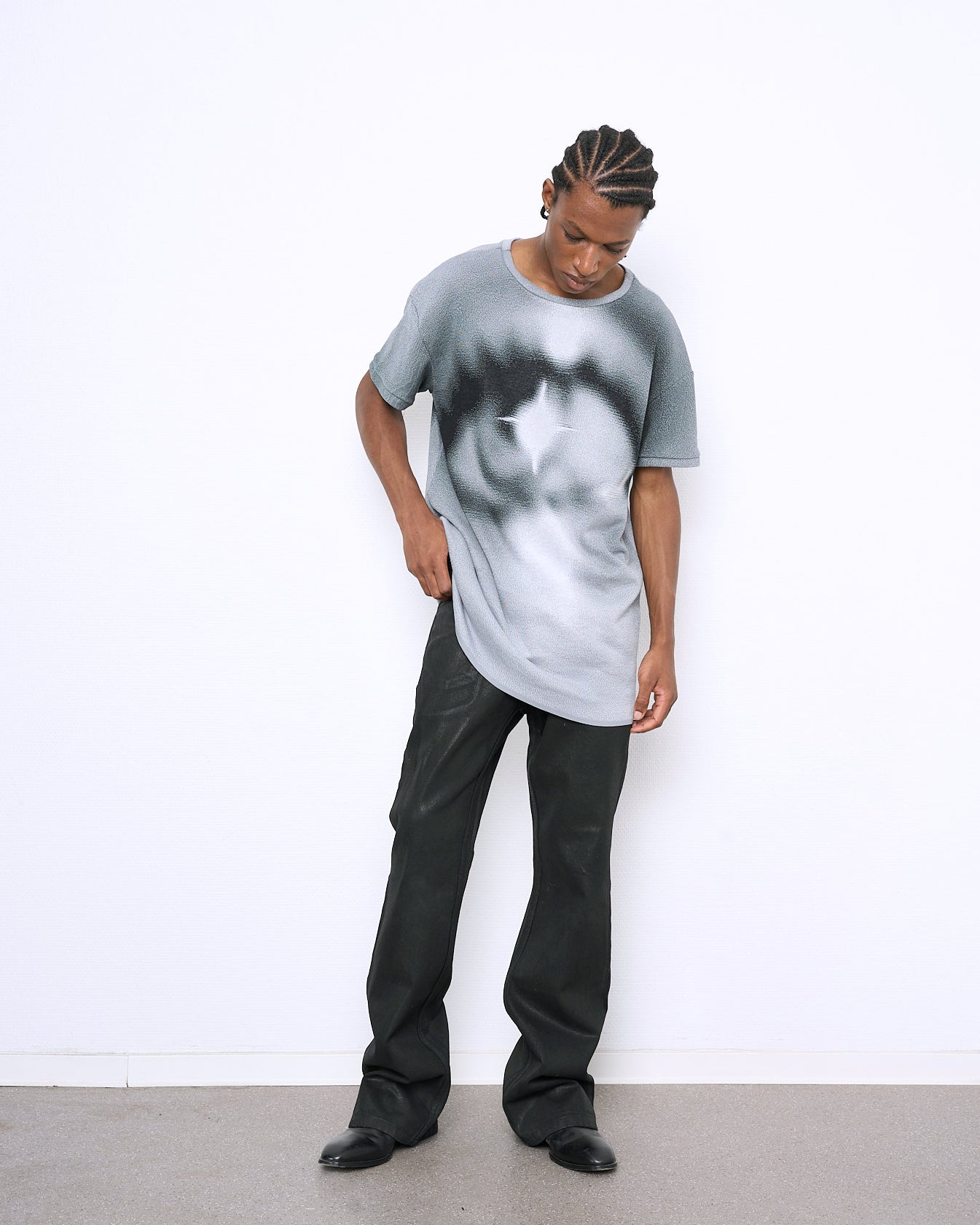 FLARE fine knit t-shirt