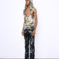 LATEX fine knit trousers