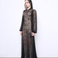 LACE hooded gown