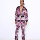SKULL fine knit trousers pink