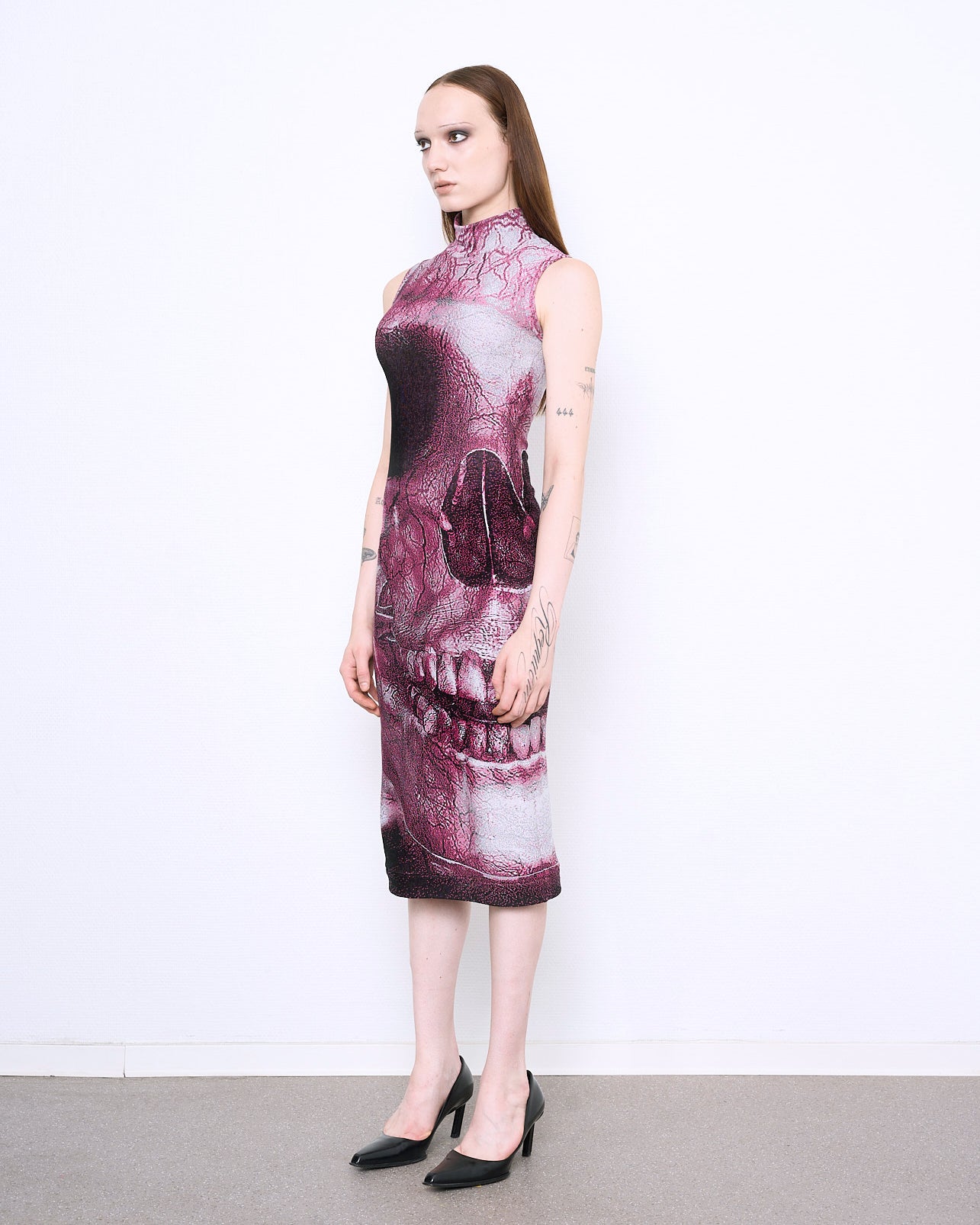SKULL fine knit dress