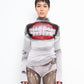 GAUGE distressed turtleneck white