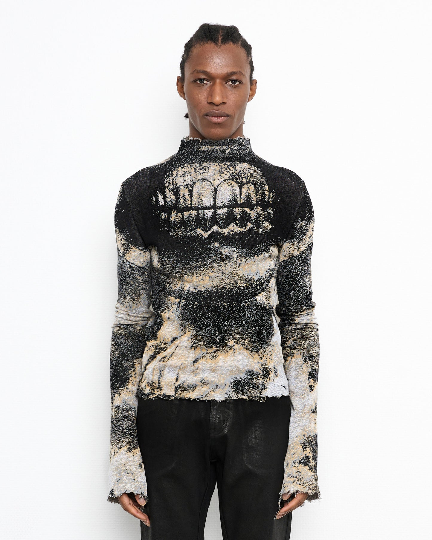 DIRT distressed turtleneck