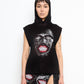GAUGE hooded fine knit vest