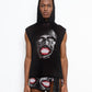 GAUGE hooded fine knit vest