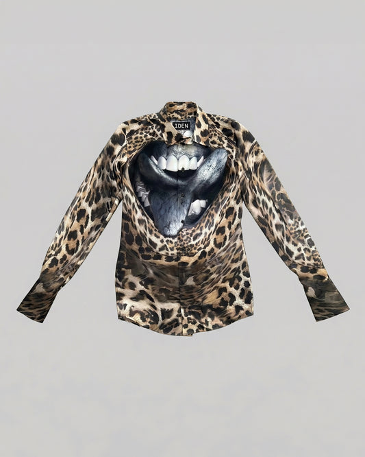 CHEETAH printed button down shirt
