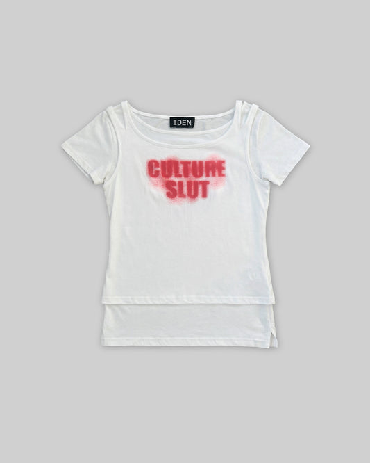 CULTURE SLUT double layered t-shirt