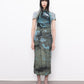 rune hooded fine knit dress