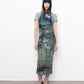 rune hooded fine knit dress