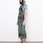 rune hooded fine knit dress